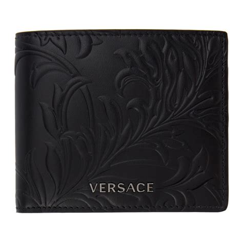 versace parfums black wallet|Versace bifold wallet.